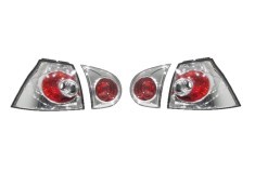 Set stopuri tuning VW GOLF 5 (1K), 10.2003-05.2009, model Hatchback, Taiwan, partea stanga+dreapta, transparent, argintiu; cu lampa interioara; cu lo foto