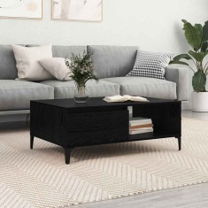 vidaXL Masă de cafea Stejar negru 90 x 60 x 35 cm Lemn compozit 875118