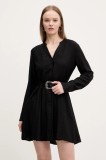 Desigual rochie PARIS culoarea negru, mini, dreaptă, 25SWVW32