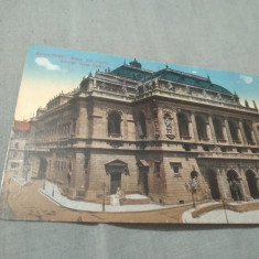 CARTE POSTALA BUDAPESTA-OPERA 1937 CIRCULATA LA TEMESVAR SAU TIMISOARA