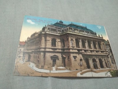 CARTE POSTALA BUDAPESTA-OPERA 1937 CIRCULATA LA TEMESVAR SAU TIMISOARA foto