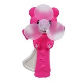 Ventilator portabil cu design ursulet, fucsia, 14 cm, CMCLASS