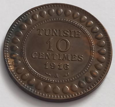 Tunisia, 10 Centimes 1916 foto