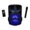 Boxa portabila elSales ELS-X1-08 cu microfon wireless , telecomanda , lumini LED , negru