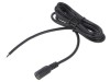 Cablu DC 5,5/2,5 soclu drept negru 1,5m 2x0,5mm2 -20&divide;80&deg;C