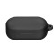 Husa din silicon, THD, compatibila cu castile wireless OnePlus Buds V, carabina inclusa, neagra