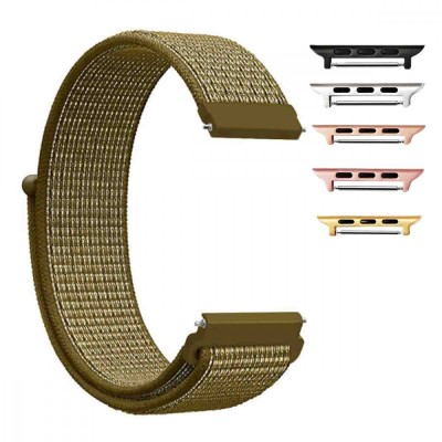 Curea material textil, compatibila cu Apple Watch 10, 46mm, Tan Brown foto