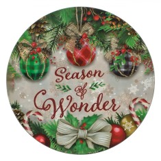 Platou Decorativ Season&amp;Wonder, Ornamente Crăciun, 40 cm, Multicolor, Plastic