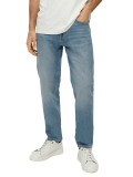 Blugi barbati Mauro cu talie medie, croiala Regular Fit, Tapered Leg, Albastru deschis, W33 L30