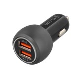 Incarcator auto Tellur FCC8, 6A, 36W, (QC 3.0 + QC 3.0), Negru - RESIGILAT