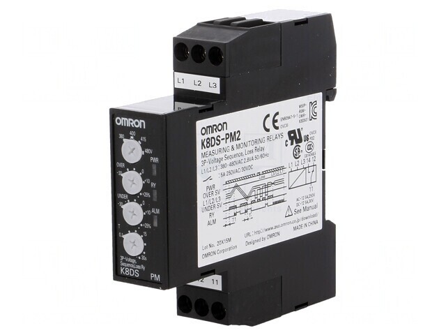 Releu Monitorizare Tensiune DIN SPDT K8DS-PZ2