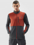 Polar cu guler regular pentru bărbați - maro, 4F Sportswear