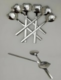 Cumpara ieftin Set lingurite ursulet 6 bucati d95 Argintiu 11x2.5 cm