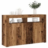 VidaXL Dulap cu lumini LED, lemn vechi, 115,5x30x75 cm, lemn prelucrat