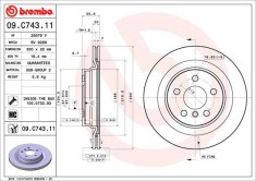 BREMBO 09.C743.11 PRIME LINE - UV Coated Disc frana