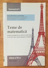 Teme de matematica, clasa VI, semestrul I de Petrus Alexandrescu