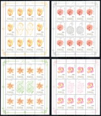 Romania 1998, LP 1466 b, Flora, coli mici de 10 timbre + 2 vg, MNH! LP 50,00 lei