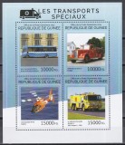Guineea 2014 - Mijloace de Transport Speciale, Bloc, MNH