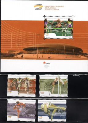 PORTUGALIA 2001, Sport, Atletism, serie neuzată, MNH foto