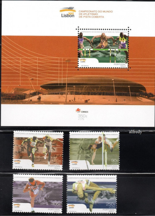 PORTUGALIA 2001, Sport, Atletism, serie neuzată, MNH