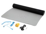 STATICTEC Kit Protecție Antistatică ESD Masă 0.9x0.6m Gri Deschis Grosime 2mm Suport Antistatic