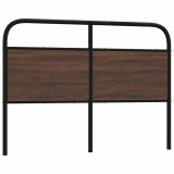 Gossi tablie de pat, stejar maro, 135 cm, lemn prelucrat si otel