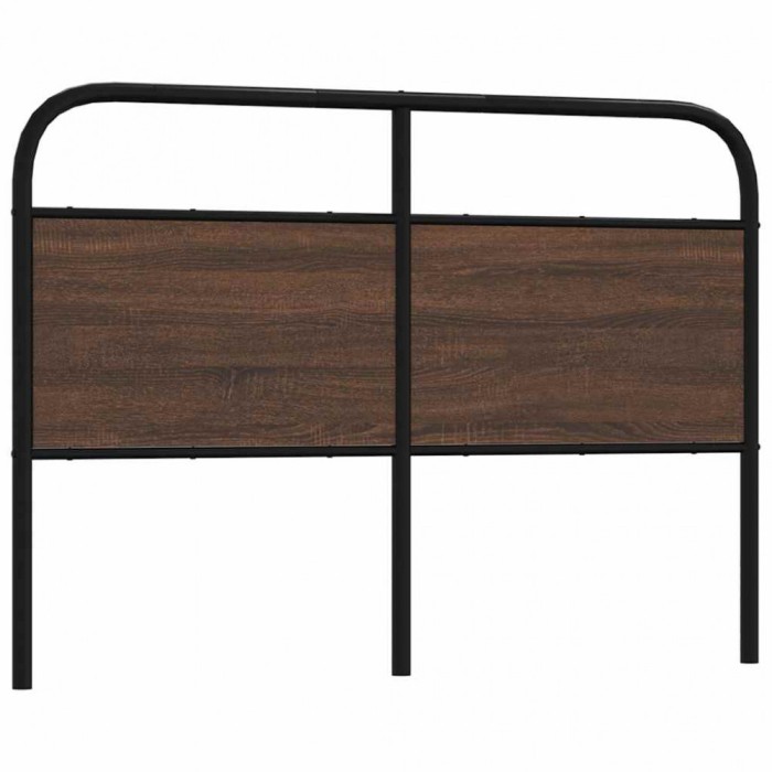 Gossi tablie de pat, stejar maro, 135 cm, lemn prelucrat si otel