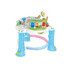 Centru de activitati si premergator pentru copii WePro Store, rotatie 360, Sunete, Lumini, Accesorii atractive, 6 luni +