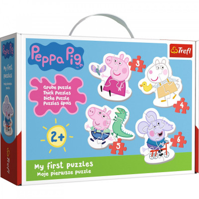 Puzzle Baby Clasic Simpatica Peppa Pig 18 Piese foto