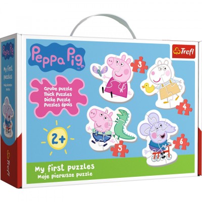 Puzzle Baby Clasic Simpatica Peppa Pig 18 Piese foto