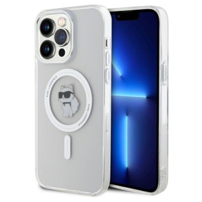 Husa pentru iPhone 14 Pro Max - Karl Lagerfeld IML MagSafe (KLHMP14XHFCCNOT) - Transparent Choupette foto