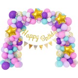 Set Decoratiuni pentru Petrecere de Ziua de Nastere Balon Arc pentru Fete, Domnisoare, Doamne, Confetti, Nunta, Baby Shower Unicorn Pastelat 12.5 cm 1