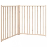 Cumpara ieftin Poarta pentru caini pliabila, 2 panouri, 160 cm, lemn de brad