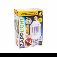 Bec Led 60W Cu Lampa UV Anti Tantari / Insecte Zapp Light foto