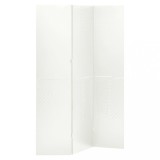 Paravan de cameră cu 3 panouri, alb, 120x180 cm, oțel