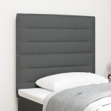 vidaXL Tăblie LED Design Linii Gri &Icirc;nchis 90 cm Țesătură