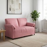 vidaXL Canapea cu 2 locuri Roz 158 x 83 x 95 cm Catifea 42033957