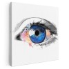 Tablou canvas acuarela ochi detaliu, albastru 1333 Tablou canvas pe panza CU RAMA 80x80 cm
