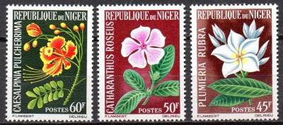 NIGER 1965, Flora, serie neuzată, MNH foto