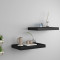 vidaXL Rafturi de perete suspendate 2 buc., negru, 40x23x3,8 cm, MDF 323827