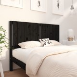 Cumpara ieftin Tăblie de pat, negru, 145,5x4x100 cm, lemn masiv de pin