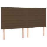Cumpara ieftin Tablie de pat maro inchis 180x5x118/128 cm, material textil
