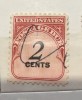 Timbre SUA 2 Cents supratipar, Stampilat