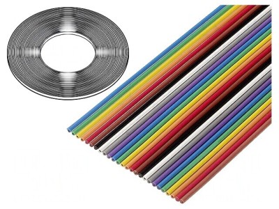 Cablu Bandă 1,27mm 20x26AWG PVC 100FT foto