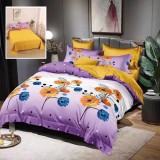 Lenjerie pat dublu,bumbac finet,6 piese,cearceaf normal 220x240cm, cearceaf pilota 200x220cm, 2 fete de perna 50x70, 2 fete de perna 70x70-M189, Ralex Pucioasa