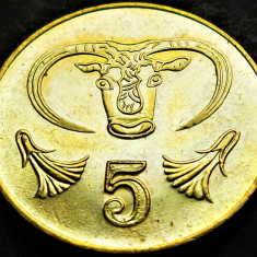 Moneda 5 CENTI - CIPRU, anul 2001 *cod 414 C = A.UNC