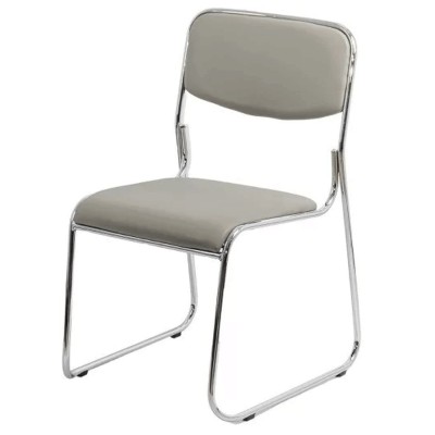 Scaun vizitator HRC 604, piele ecologica, cadru cromat, 120 kg foto