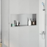 Cumpara ieftin Nisă de Duș Argintiu 75 x 30 x 9.5 cm Oţel inoxidabil