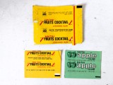Lot 3 buc Ambalaj guma de mestecat, HAITAI Fruits Cocktail Chewing Gum, anii 80