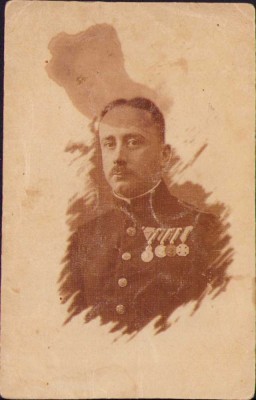 HST P235 Poză ofițer austro-ungar decorat Primul Război Mondial foto